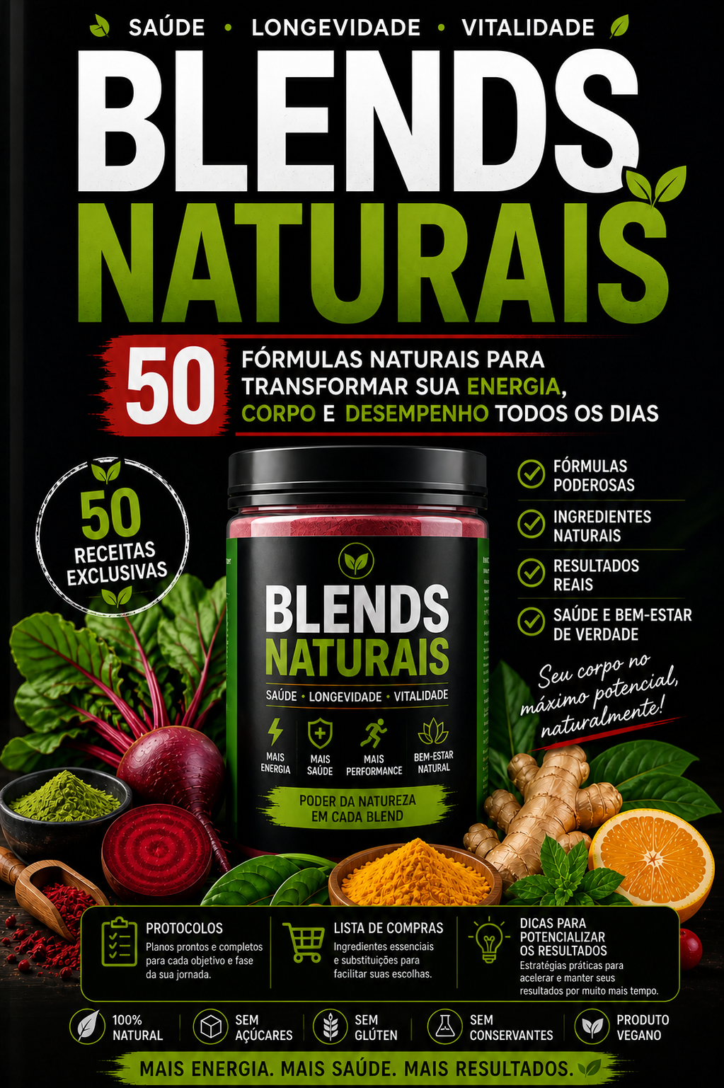 Página visual do ebook Blends Naturais